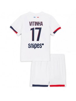 Paris Saint-Germain Vitinha #17 Auswärts Trikotsatz für Kinder 2025-26 Kurzarm (+ Kurze Hosen)